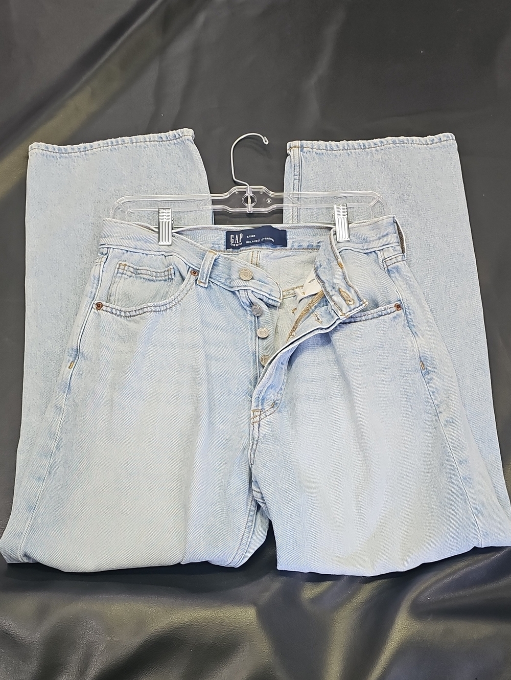 GAP Womens Pale Blue Relaxed Denim Jeans